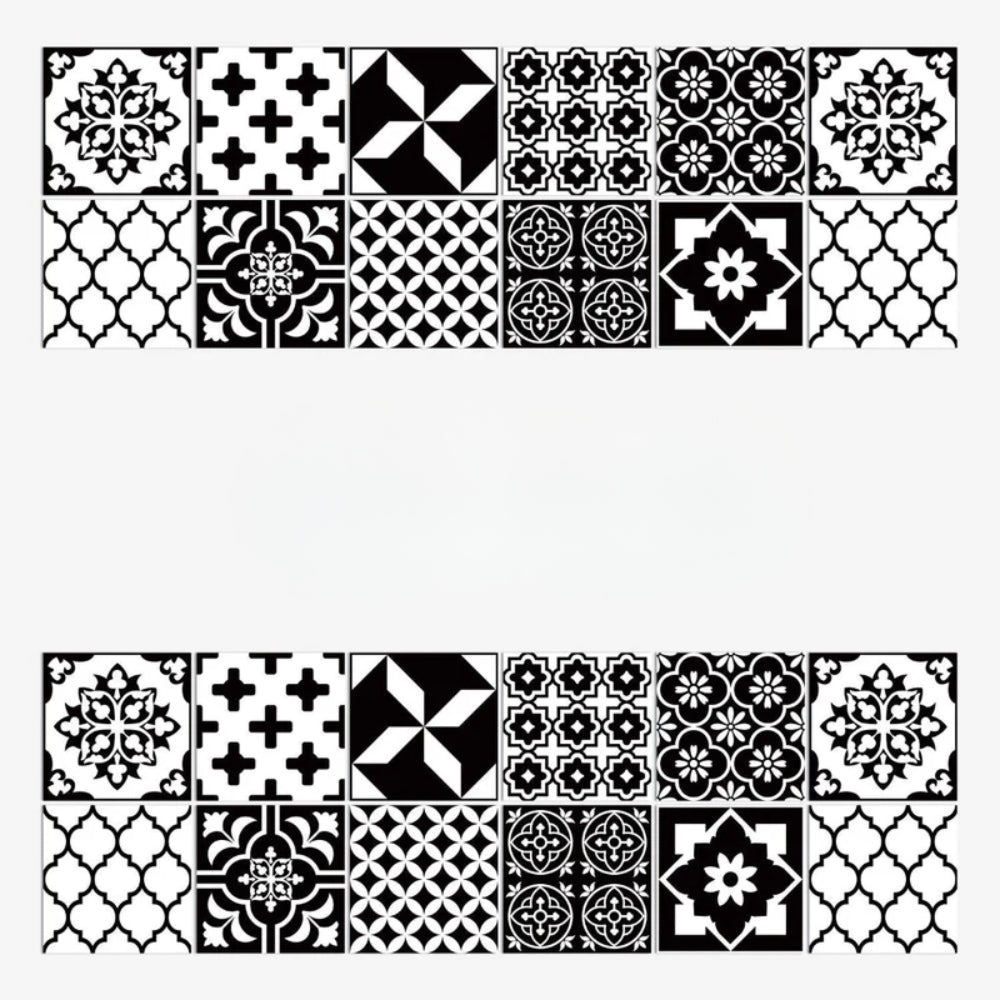 Mandala-Stil Fliesenaufkleber – 24-teiliges Set für Wände & Rückwände