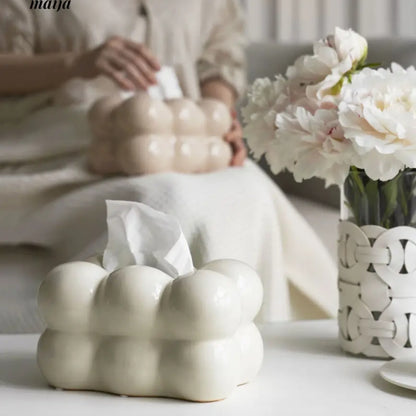 Marshmallow Tissue Box - Kompakte Form & verspieltes Design