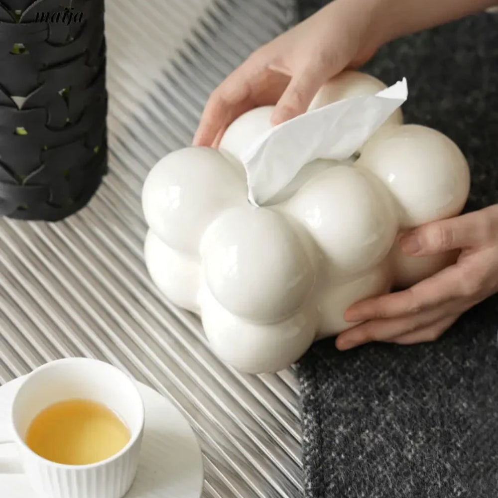 Marshmallow Tissue Box - Kompakte Form & verspieltes Design
