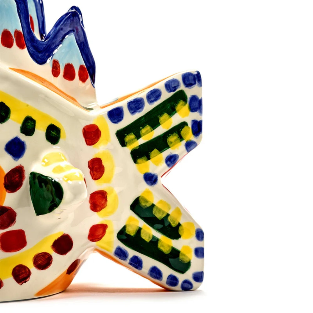 Mediterrane Vase - Handgemalter Tafelaufsatz in 4 Formen für Innenräume