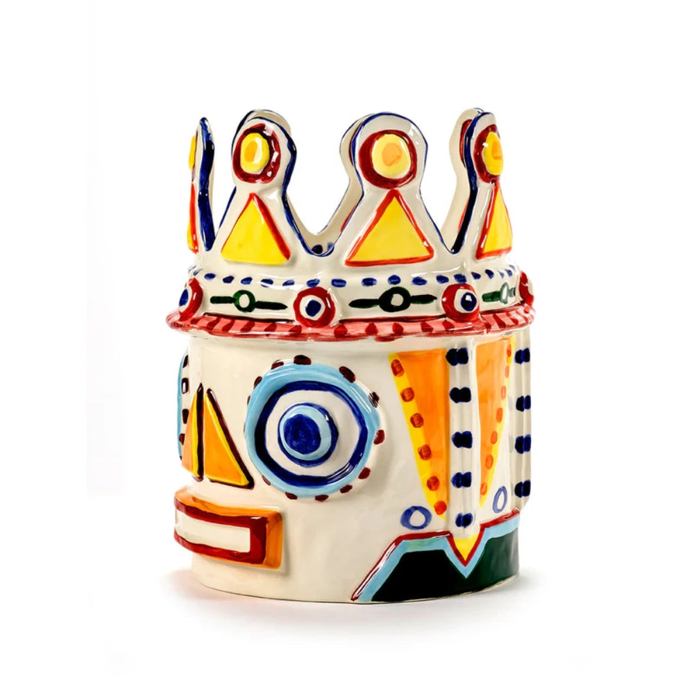 Mediterrane Vase - Handgemalter Tafelaufsatz in 4 Formen für Innenräume