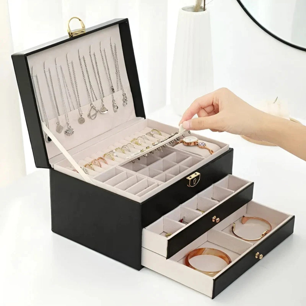 Mehrschichtiger Schmuck-Organizer - Funktionelle Aufbewahrungsbox