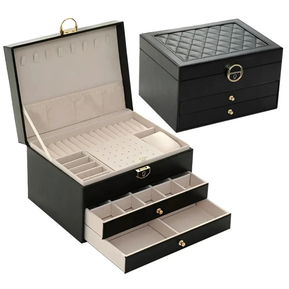 Mehrschichtiger Schmuck-Organizer - Funktionelle Aufbewahrungsbox