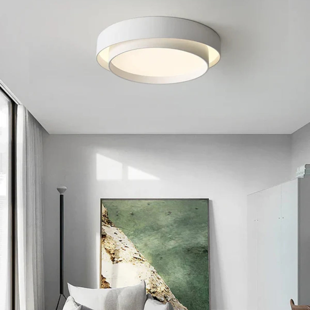 Minimalistische LED-Deckenleuchte – Runde Aufbauform für moderne Räume