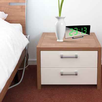 Minimalistischer Digitalwecker - Gebogenes Kompaktdisplay für moderne Räume