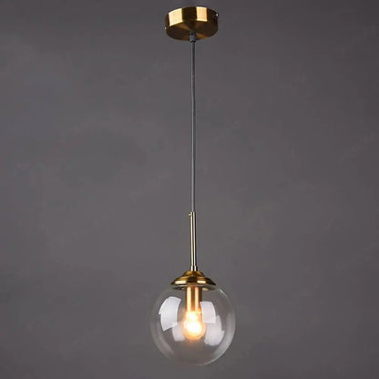 Moderne Kugel-Hängeleuchte - Skandinavische LED-Beleuchtung im Übergangsstil