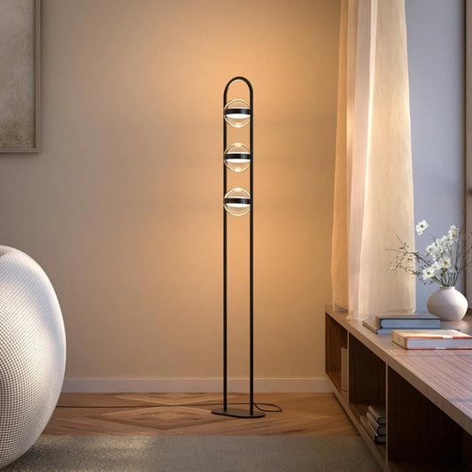Moderne LED-Stehlampe – 3 Glaskugeln