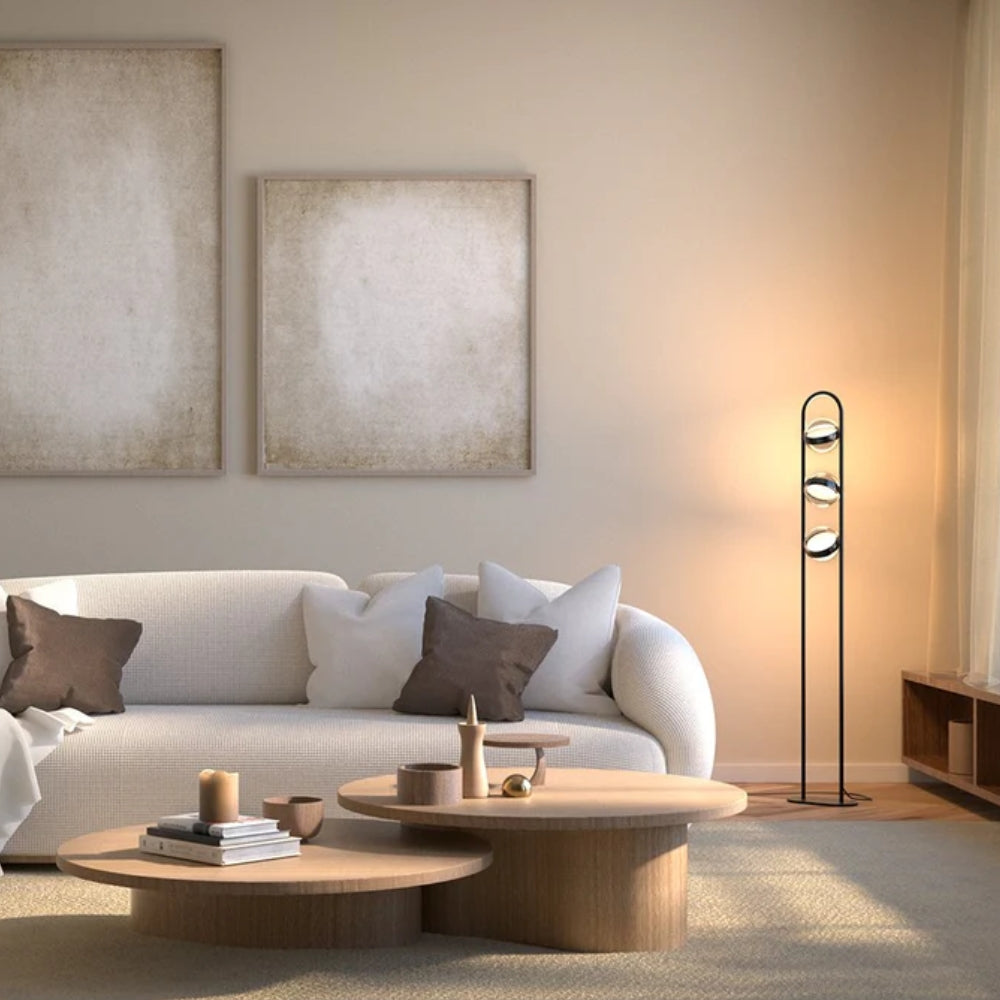 Moderne LED-Stehlampe – 3 Glaskugeln