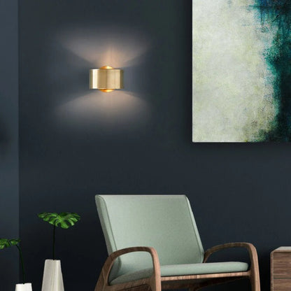 Moderne Runde Wandleuchte – Kleine Festverdrahtete Wandleuchte mit Ringdesign