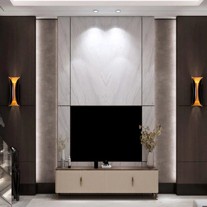 Moderne Wandleuchte mit Schwung – Zwei Lichtquellen in Schwarz