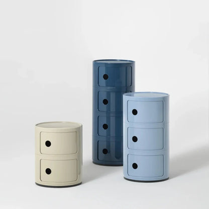 Modulare Lagereinheit - Kompakter Schrank mit 2 oder 3 Ebenen und Schiebetüren