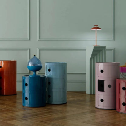 Modulare Lagereinheit - Kompakter Schrank mit 2 oder 3 Ebenen und Schiebetüren