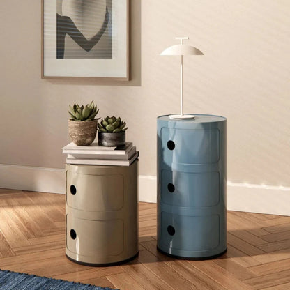 Modulare Lagereinheit - Kompakter Schrank mit 2 oder 3 Ebenen und Schiebetüren