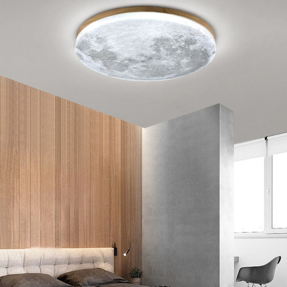 Mondförmige LED-Deckenleuchte – Minimalistische Runde Deckenbündige Beleuchtung