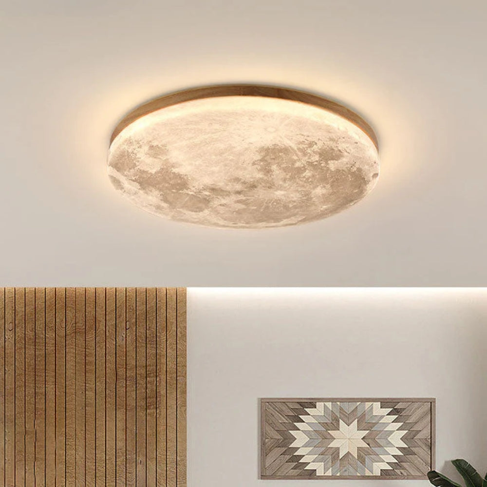 Mondförmige LED-Deckenleuchte – Minimalistische Runde Deckenbündige Beleuchtung