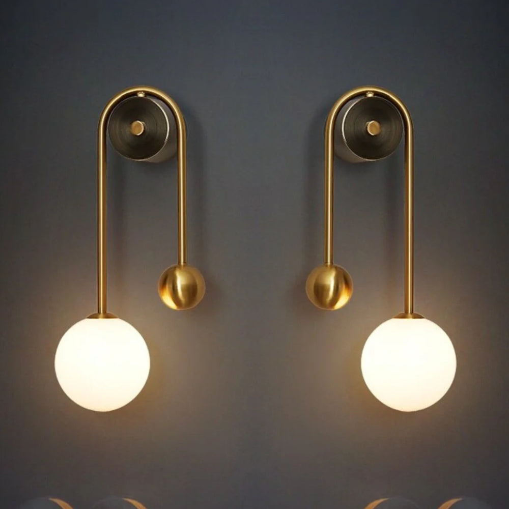 Nordisch inspirierter Wandleuchter - Gold Akzentlampe