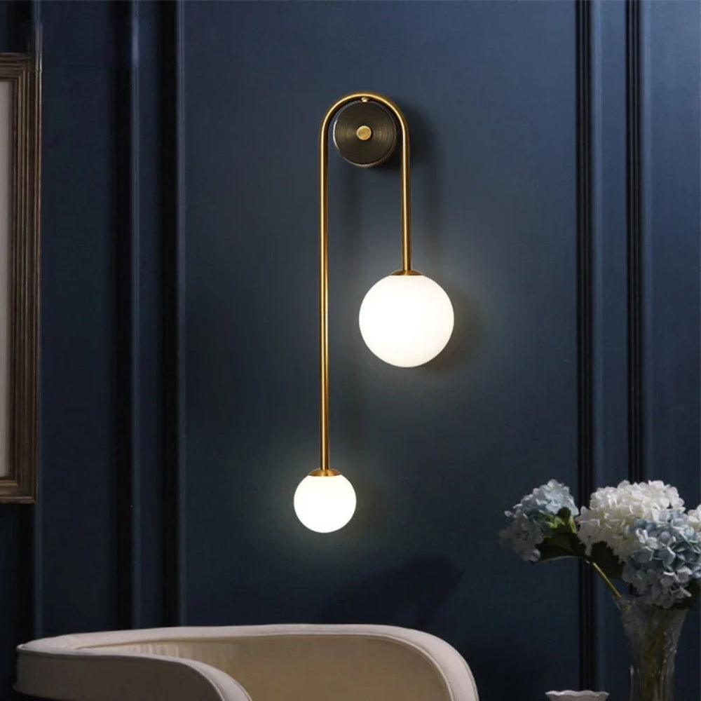 Nordisch inspirierter Wandleuchter - Gold Akzentlampe