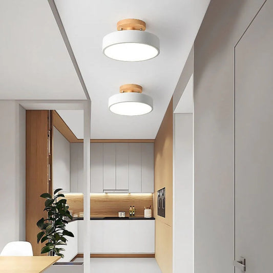 Nordische LED-Deckenleuchte – Halbeinbau mit Matter Schirmoptik