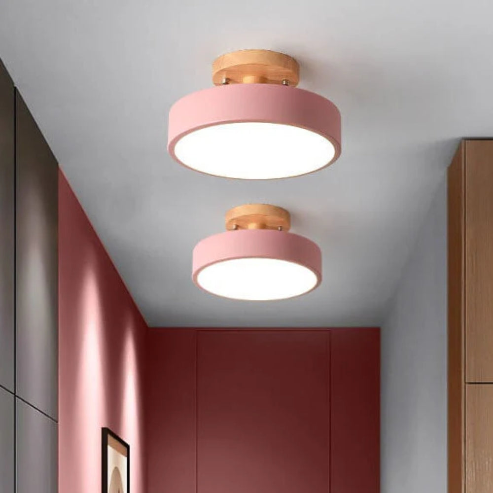 Nordische LED-Deckenleuchte – Halbeinbau mit Matter Schirmoptik