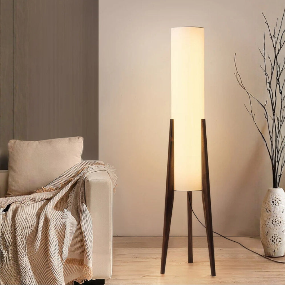 Nordische Retro-LED-Stehlampe – Sanftes Umgebungslicht mit Dreifarboption