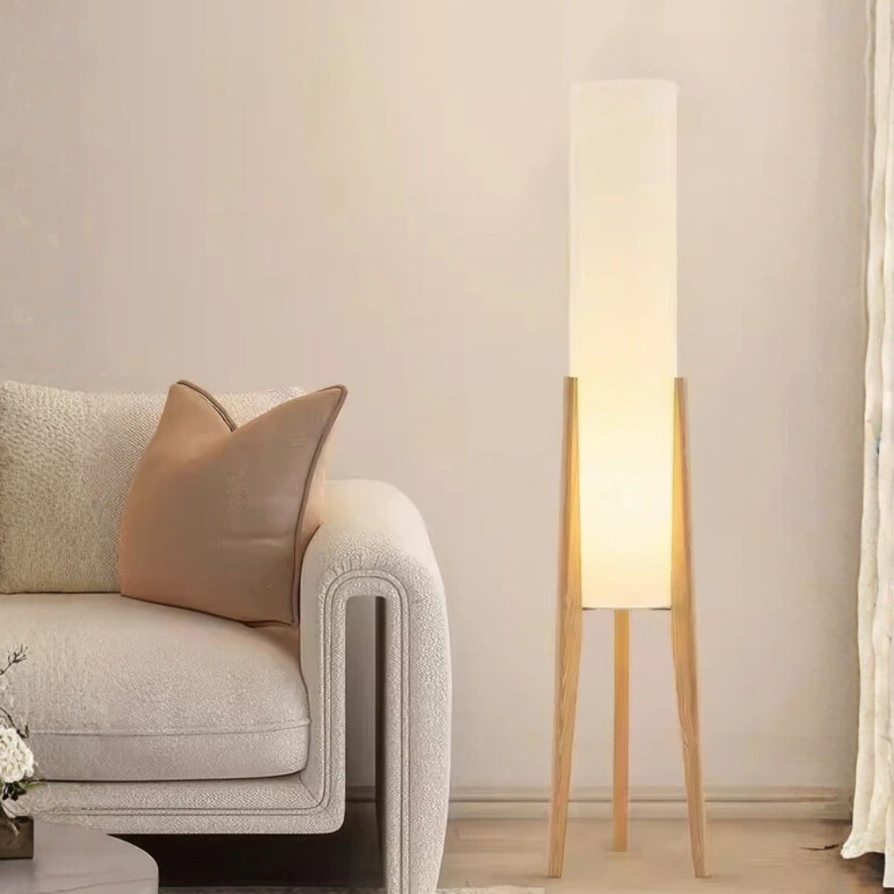 Nordische Retro-LED-Stehlampe – Sanftes Umgebungslicht mit Dreifarboption