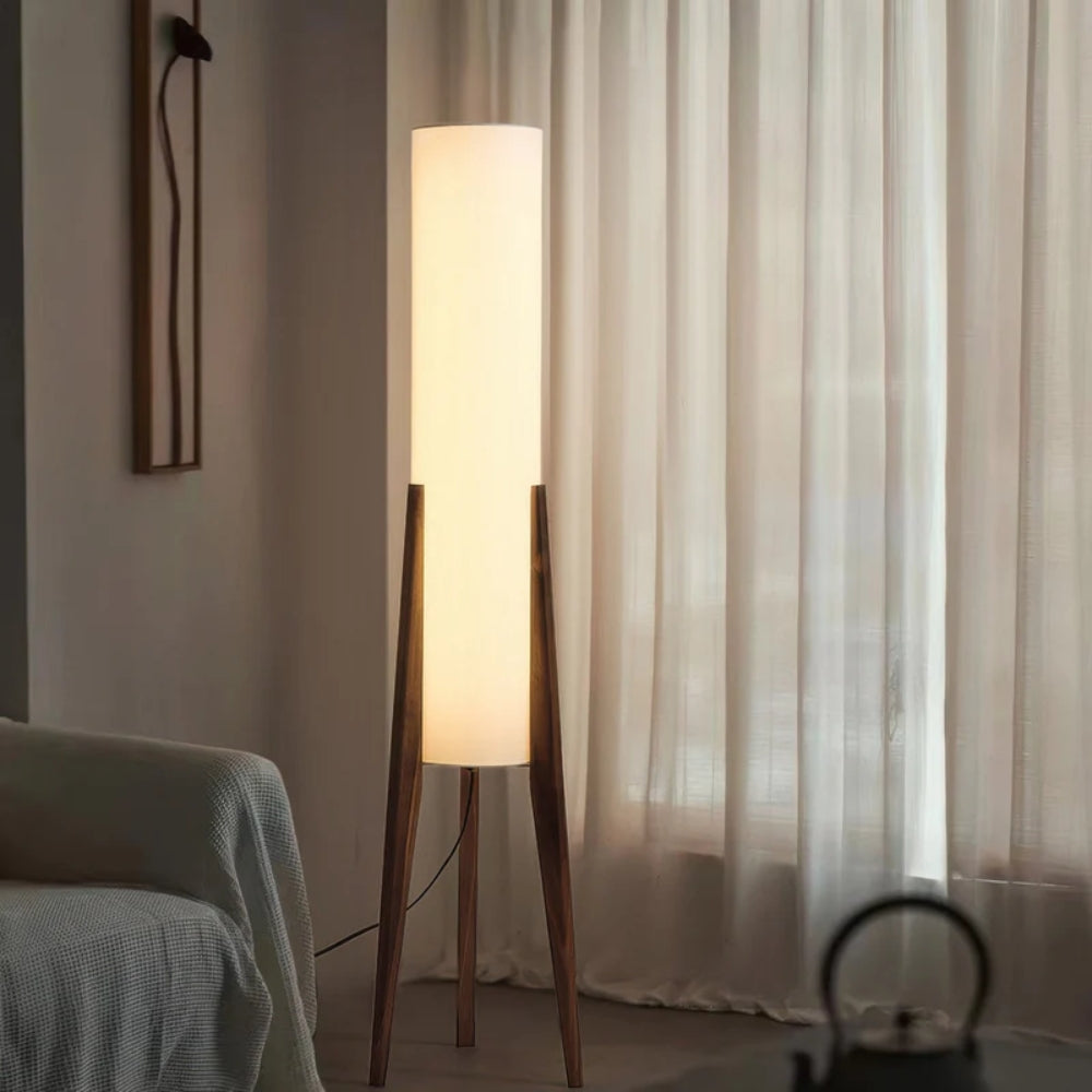 Nordische Retro-LED-Stehlampe – Sanftes Umgebungslicht mit Dreifarboption