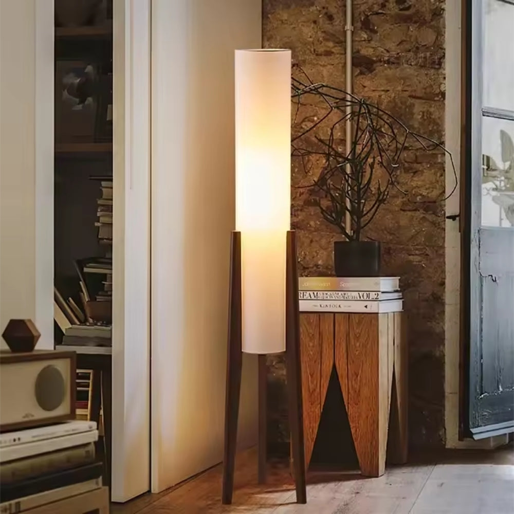 Nordische Retro-LED-Stehlampe – Sanftes Umgebungslicht mit Dreifarboption
