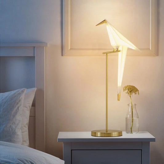 Origami-Vogel-LED-Steh- und Tischlampe – Sanftes Warmes Umgebungslicht