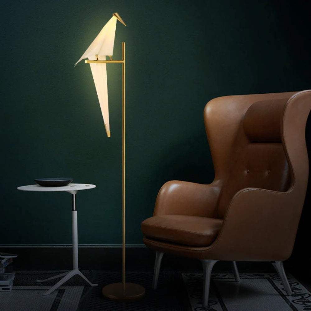 Origami-Vogel-LED-Steh- und Tischlampe – Sanftes Warmes Umgebungslicht