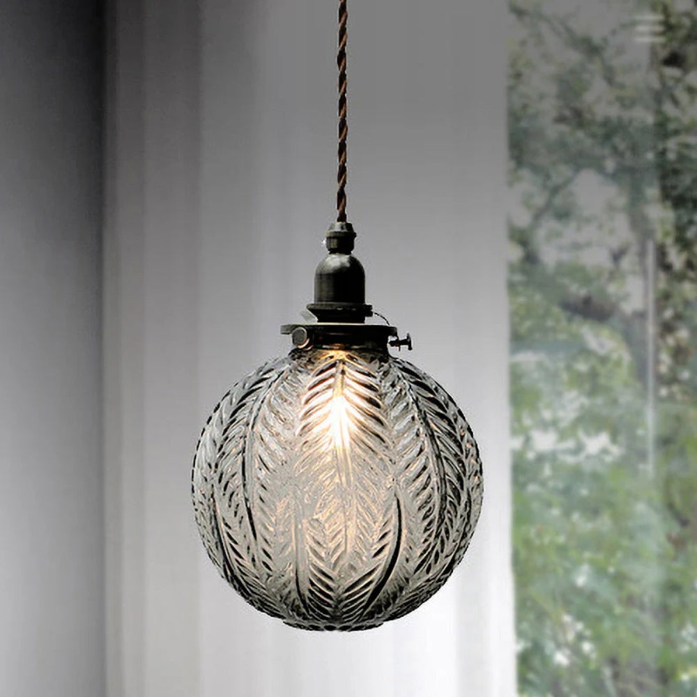 Ornamentale Globus-Pendelleuchte – Weinlese-Beleuchtung