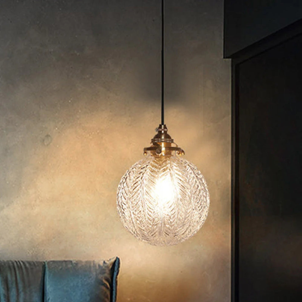 Ornamentale Globus-Pendelleuchte – Weinlese-Beleuchtung