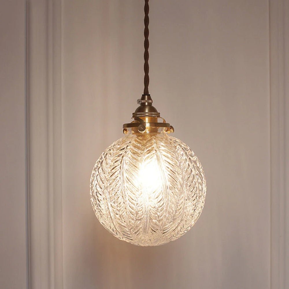 Ornamentale Globus-Pendelleuchte – Weinlese-Beleuchtung