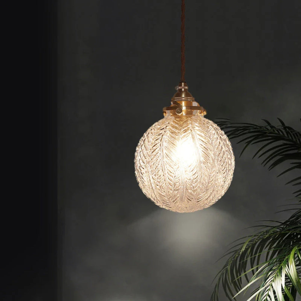 Ornamentale Globus-Pendelleuchte – Weinlese-Beleuchtung