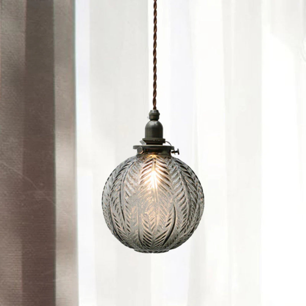 Ornamentale Globus-Pendelleuchte – Weinlese-Beleuchtung