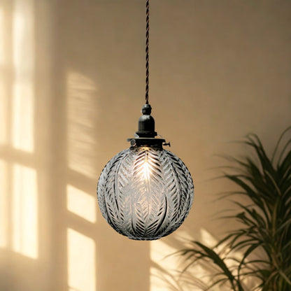 Ornamentale Globus-Pendelleuchte – Weinlese-Beleuchtung