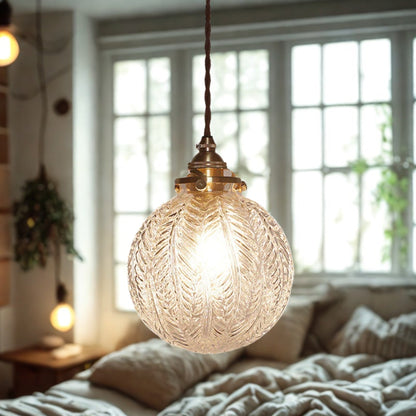 Ornamentale Globus-Pendelleuchte – Weinlese-Beleuchtung