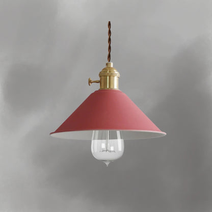 Pastellfarbene Kegel-Pendelleuchte - Moderne Deckenleuchte mit verstellbarem Kabel