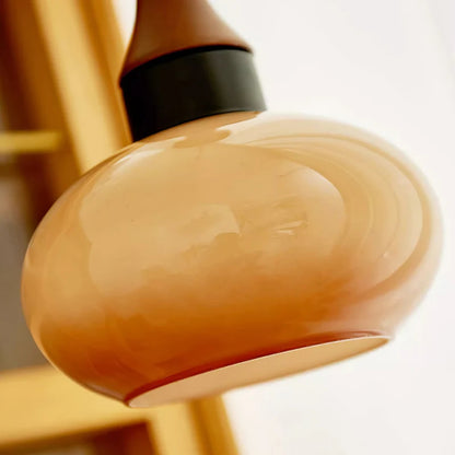 Pendelleuchte aus braunem Glas - Regulierbare und dimmbare Beleuchtung