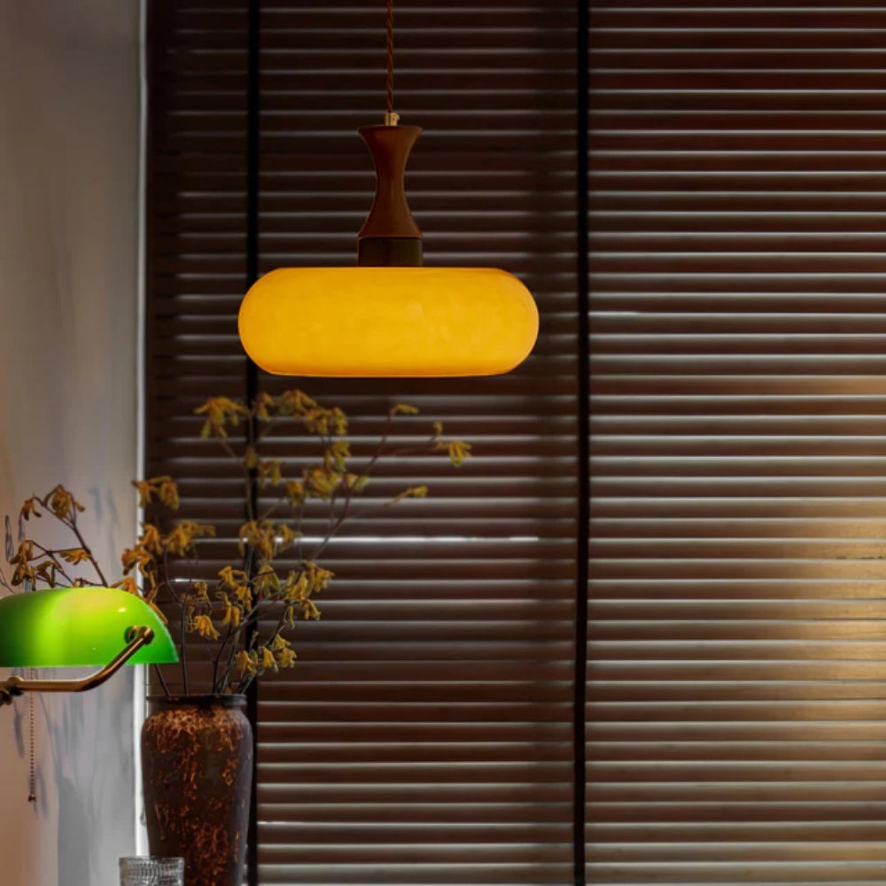 Pendelleuchte aus braunem Glas - Regulierbare und dimmbare Beleuchtung