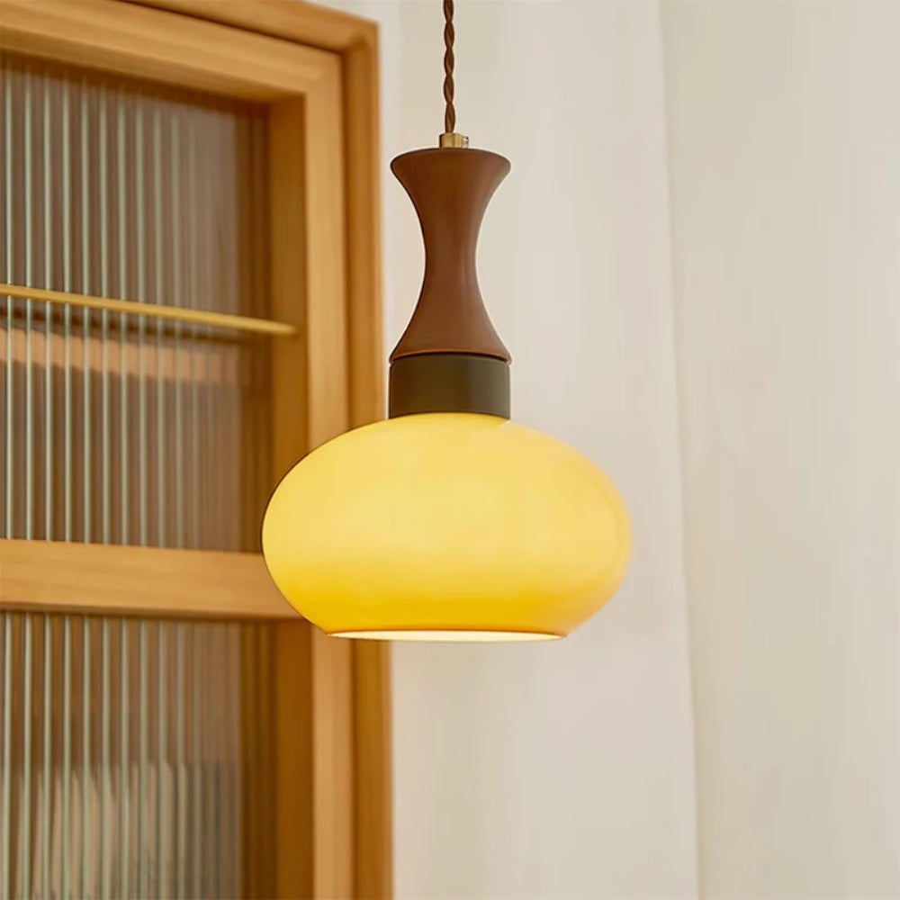 Pendelleuchte aus braunem Glas - Regulierbare und dimmbare Beleuchtung