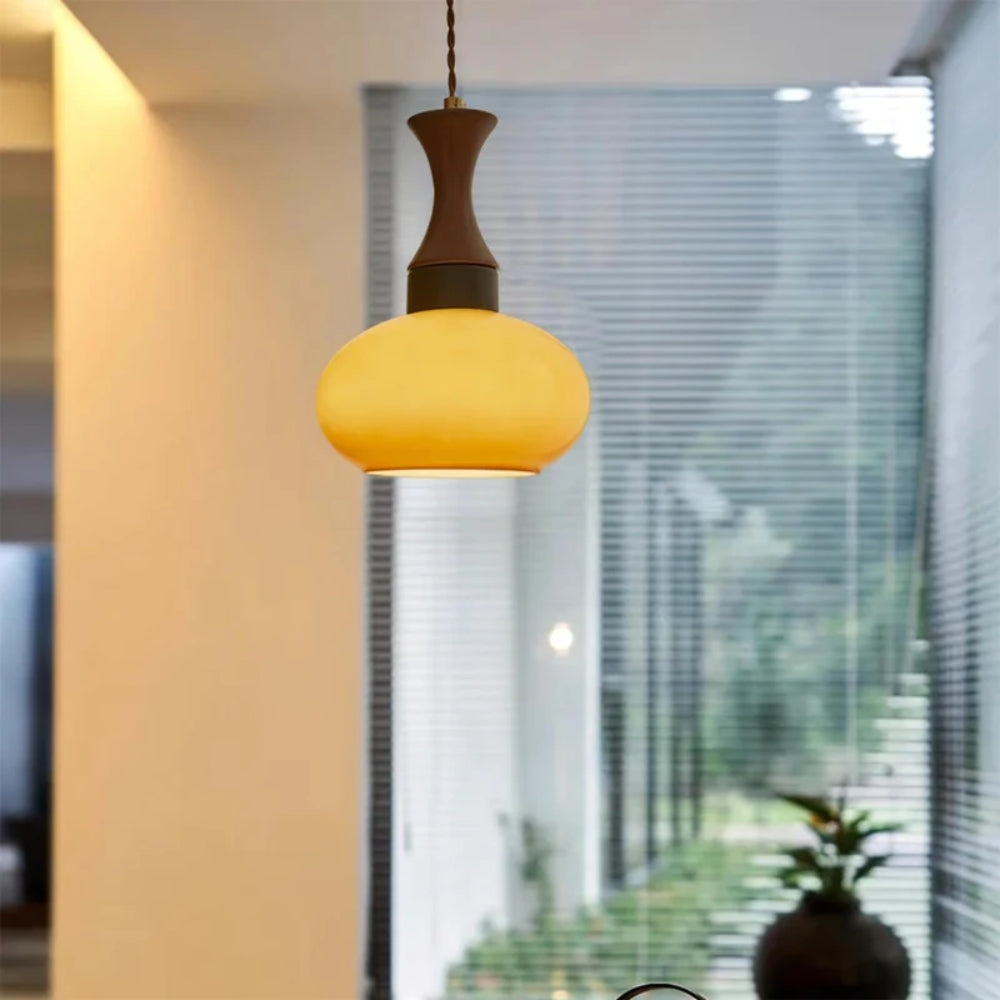 Pendelleuchte aus braunem Glas - Regulierbare und dimmbare Beleuchtung