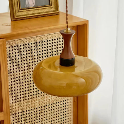 Pendelleuchte aus braunem Glas - Regulierbare und dimmbare Beleuchtung