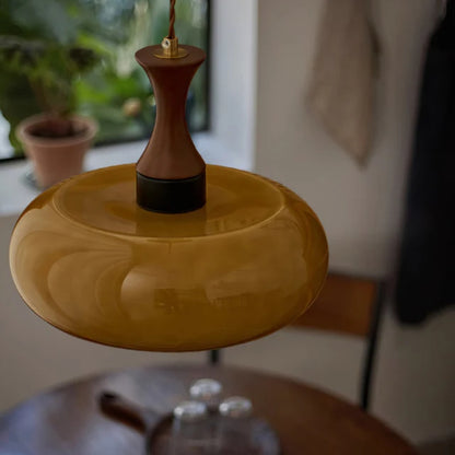 Pendelleuchte aus braunem Glas - Regulierbare und dimmbare Beleuchtung