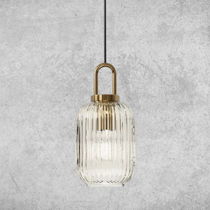 Moderne Pendelleuchte aus Klarglas - verstellbares Kabel und verschiedene Formen