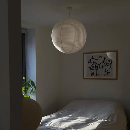 Pendelleuchte im japanischen Stil - dimmbare und verstellbare Hängelampe