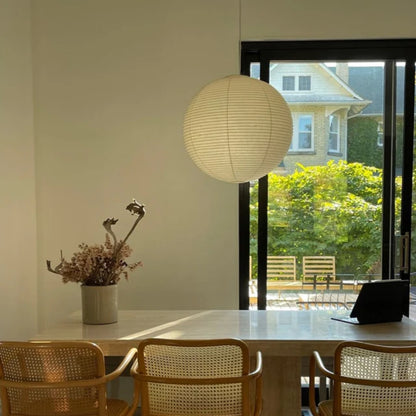 Pendelleuchte im japanischen Stil - dimmbare und verstellbare Hängelampe