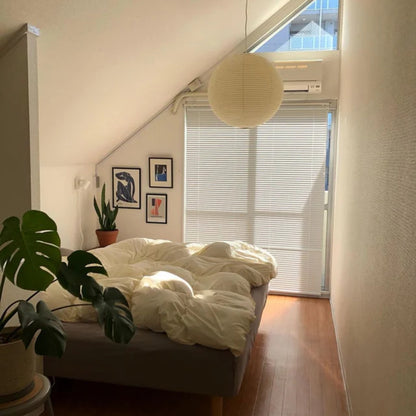 Pendelleuchte im japanischen Stil - dimmbare und verstellbare Hängelampe