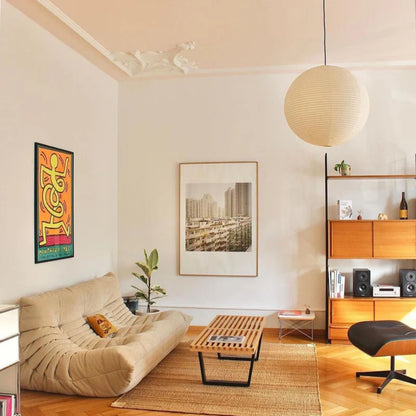 Pendelleuchte im japanischen Stil - dimmbare und verstellbare Hängelampe