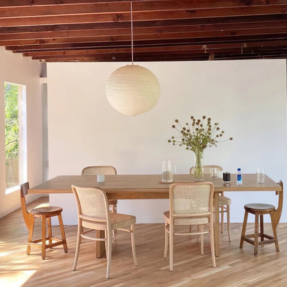 Pendelleuchte im japanischen Stil - dimmbare und verstellbare Hängelampe