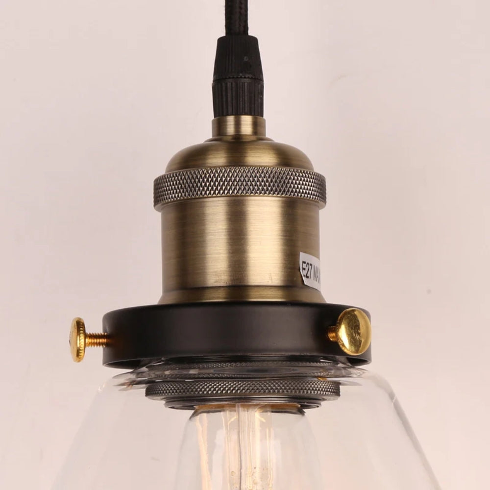 3er packen Pendelleuchten im Peny-Stil - Glasschirme mit dimmbaren LED-Lampen